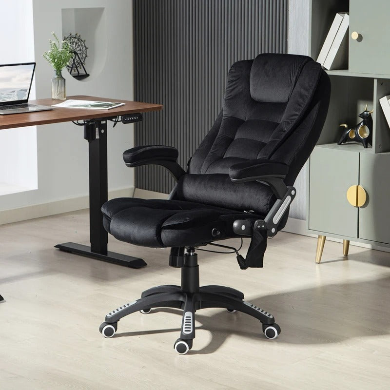 Vinsetto 6 Point Vibrating Massage Office Chair High Back Executive Chair with Reclining Back, Swivel Wheels, Black
