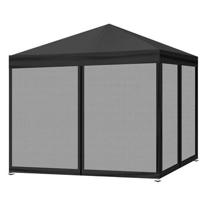 Mountview Pop Up Camping Canopy Tent Gazebo Mesh Side Wall Screen House Black