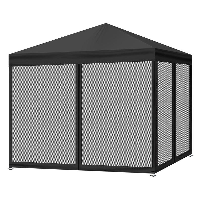 Mountview Pop Up Camping Canopy Tent Gazebo Mesh Side Wall Screen House Black