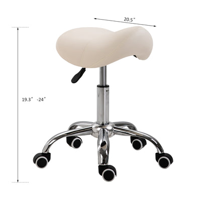 Hydraulic Salon Stool Saddle Chair Adjustable Seat Swivel