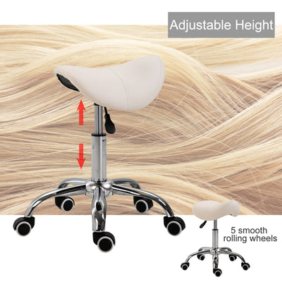 Hydraulic Salon Stool Saddle Chair Adjustable Seat Swivel