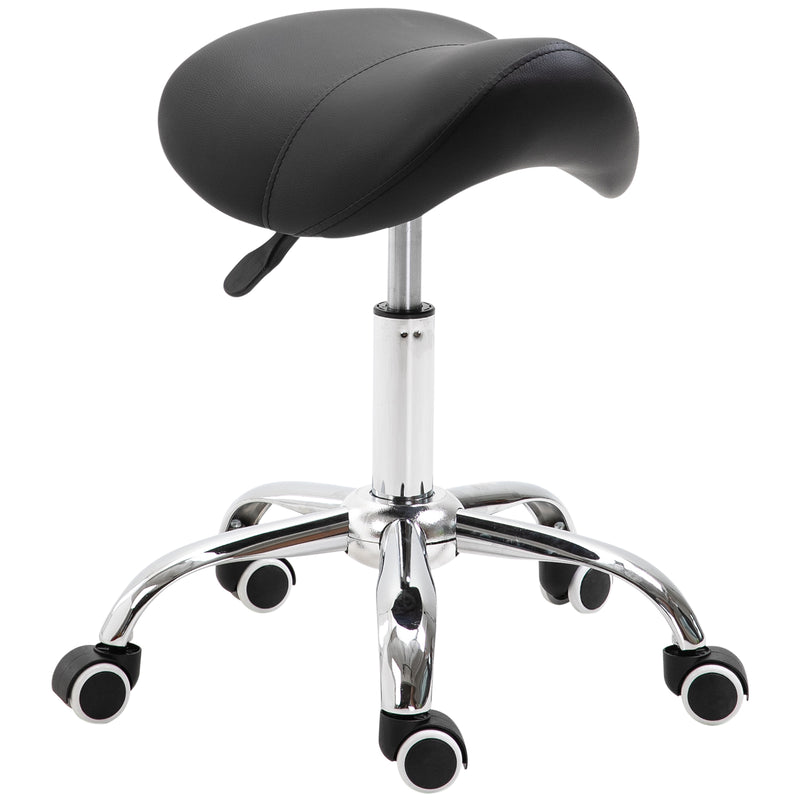 Hydraulic Salon Stool Saddle Chair Adjustable Seat Swivel