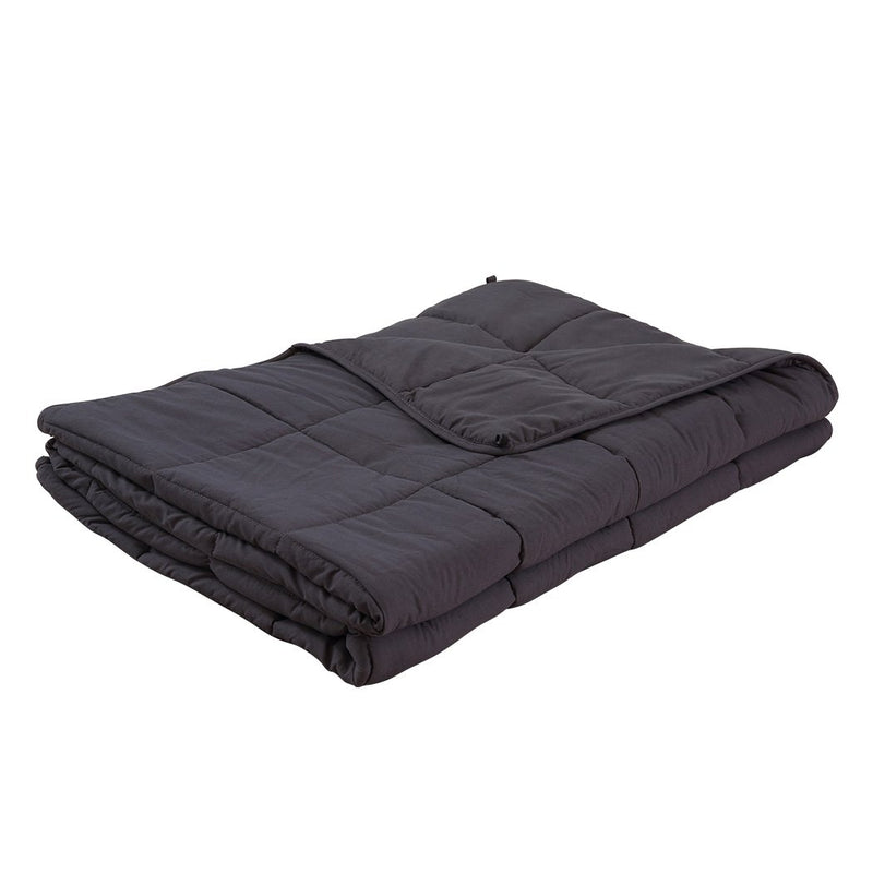 DreamZ Double Dark Grey 11kgs Polyester Weighted Blanket