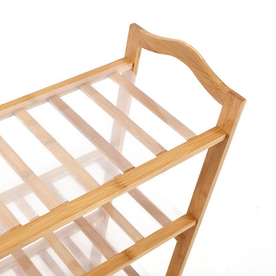 Levede Bamboo Shoe Rack Storage Wooden Organizer Shelf Stand 5 Tiers Layers 80cm