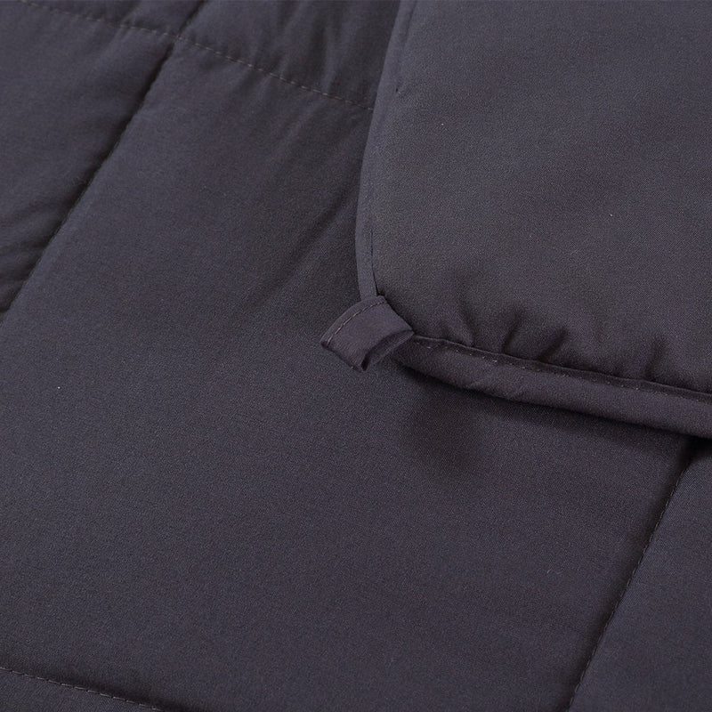 DreamZ Double Dark Grey 11kgs Polyester Weighted Blanket