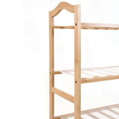 Levede Bamboo Shoe Rack Storage Wooden Organizer Shelf Stand 5 Tiers Layers 80cm