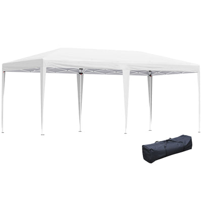19&apos; x 10&apos; Outdoor Gazebo Pop Up Canopy Party Tent with Carrying Bag