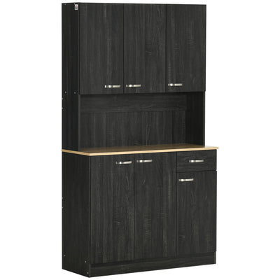 HOMCOM Modern Freestanding Kitchen Buffet with Hutch Pantry Hutch w/ Storage