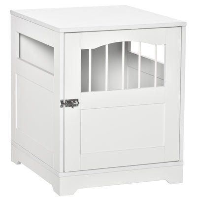 Wooden Dog Cage Furniture Style Pet Kennel Crate w/ Windows for Small Dogs