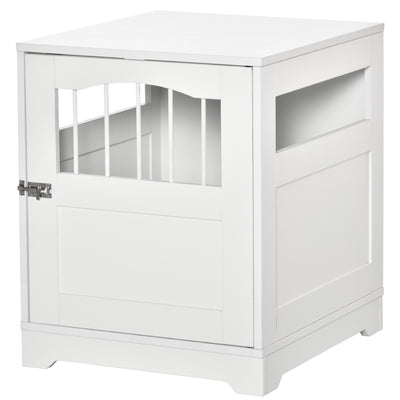 Wooden Dog Cage Furniture Style Pet Kennel Crate w/ Windows for Small Dogs