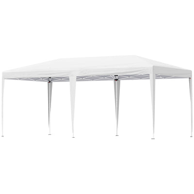 19&apos; x 10&apos; Outdoor Gazebo Pop Up Canopy Party Tent with Carrying Bag