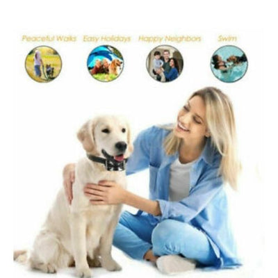 Waterproof Anti Bark Dog Collar Stop Barking Sound&Vibration Rechargeable S/M/L