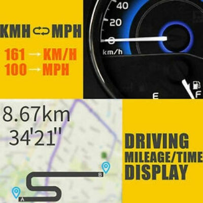 Universal GPS HUD Digital Head Up Display Car Speedometer Speed Warning Alarm CA