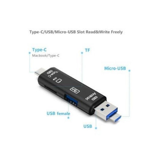 USB / USB Type C 3.1 / MicroUSB External Micro SD Card Reader OTG Adapter