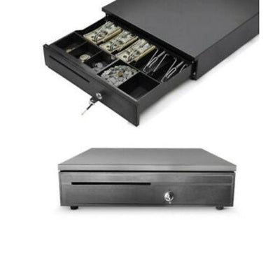 Cash Drawer Box Works Compatible Epson POS Printers w/5Bill &5Coin Tray