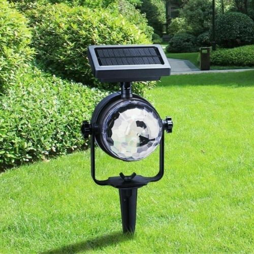 Solar Laser Lamp LED Projector Light Rotating Colorful Party Xmas Decor Lamp