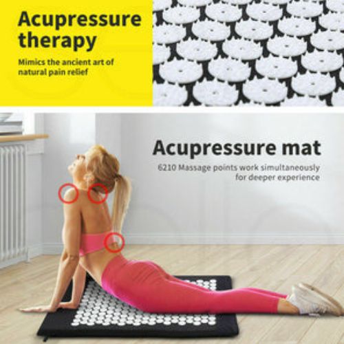 Acupressure Massage Cushion Back Body Pain Relieve Spike Yoga Mat with Pillow
