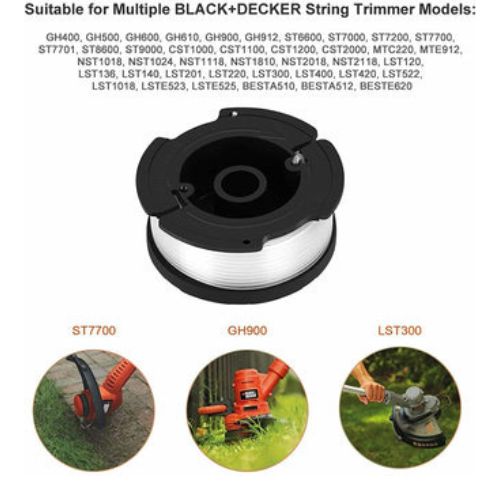 3X Line String Trimmer Replacement Spool Weed Eater Autofeed Black & Decker
