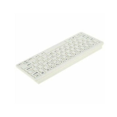 Cordless Keyboard Mouse Combo White w/ Protective Cover Slim USB Nano Reciver