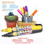 12 LIQUID CHALK PENS MARKER REVERSIBLE NEON COLOURS WHITEBOARD WIPE CLEAN 6MM