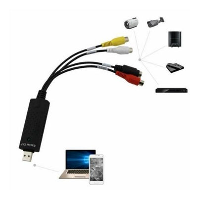 USB 2.0 Video Audio Capture Card Adapter VHS VCR TV to DVD Converter