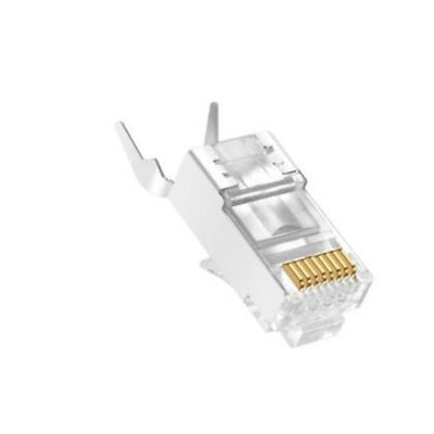 CAT7 Crystal Head Dovetail Clip Plug RJ45 Connector Network Cable Adapter