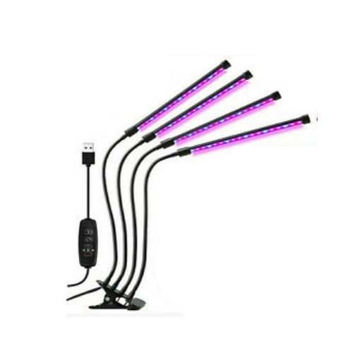 4 Head 80 LED Grow Light Growing Plant Veg Flower Indoor Clip 40W Plant Lamp CA