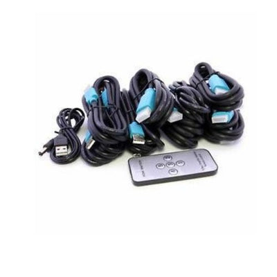HDMI KVM Switch 4 Port Auto Hotkey USB 2.0 With 4 Set Cable Remote Control