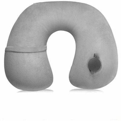 Inflatable Neck Head Rest U Shape Pillow Cushion Support Travel Office Cervical