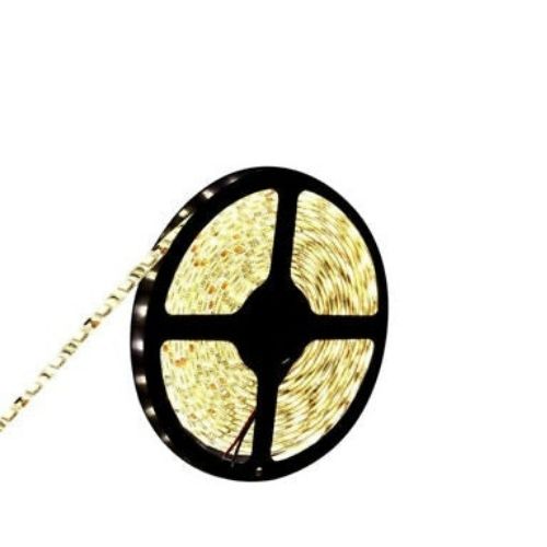 LED Light Strip Warm White Flexible Waterproof 5050 SMD 12V w/ Power 15Ft 5M