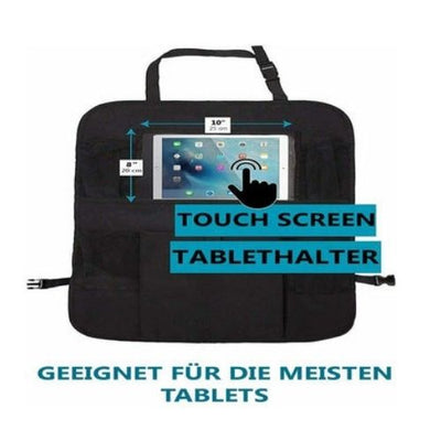Foldable Car Back Seat Organizer Leather Storage Bag Table Tray Cup Holder iPad