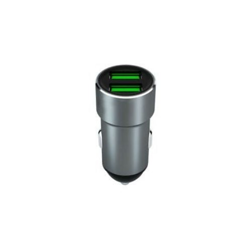 Dual Ports Car Charger USB 2.4A Fast Car Charger 2 Port Adapter Aluminium