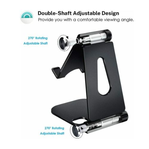 Adjustable Folding Cell Phone Stand Holder Mount Desk Dock For iPhone Samsung