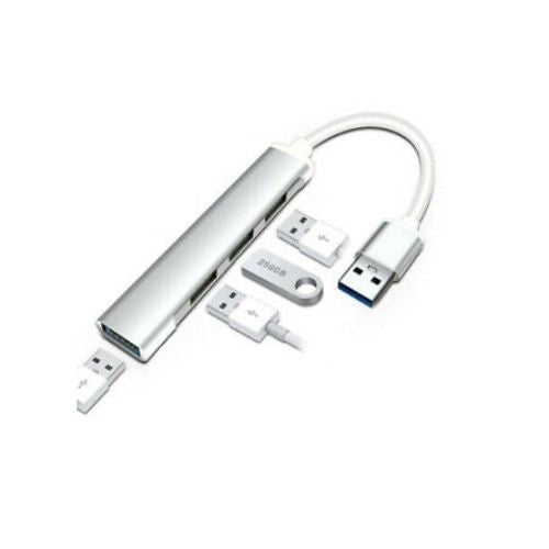 Super Speed Aluminium 4 Port USB 3.0 Hub Powered Hub Ultra Slim Adapter