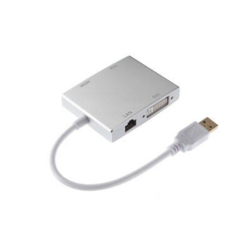 USB 3.0 to HDMI / DVI / VGA External Graphics Video Card Adapter W/ Network Lan