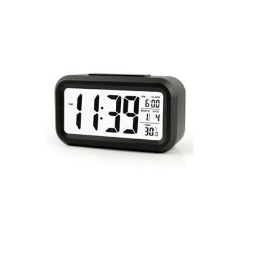 Digital Alarm Clock Large LCD Display Thermometer Smart Night Light Back Light