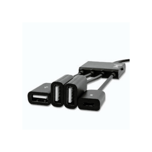 Micro USB OTG Hub Extension Adapter Charging Cable Android Phone Tablet 4 in 1