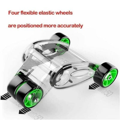 Ab Roller Machine Gymwar Fitness 4 wheeler Home Workout Exercise Equipment Green