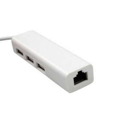 USB 2.0 3 Port HUB RJ45 Ethernet Lan Network Adapter