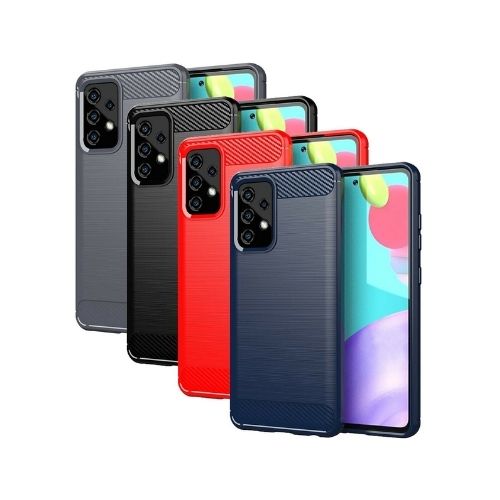 For Samsung Galaxy A52 5G Case - Carbon Fiber Shockproof Soft Back Cover