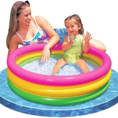 Summer Sunset Glow Inflatable Baby Swimming Pool Outdoor Water Game Play Center