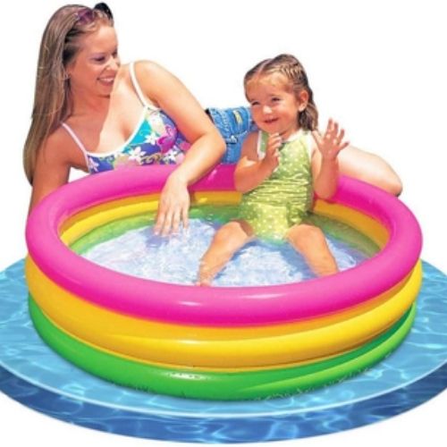 Summer Sunset Glow Inflatable Baby Swimming Pool Outdoor Water Game Play Center