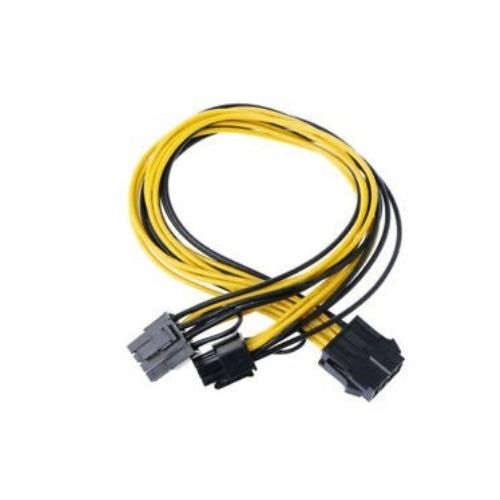 PCI Express 8 Pin Splitter Cable PCIE To 2x 8Pin / 6 + 2 Pin Dual Power Wire Y