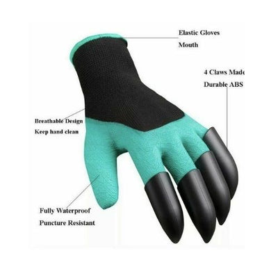 1 Pairs Garden Claw Wonder Gardening Gloves Easy Digging Rake Scraper Planting