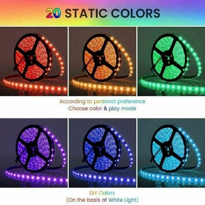 10M RGB LED Strip Flexible Lights 5050 300LED & 44Key Controller+ 10A Adapter