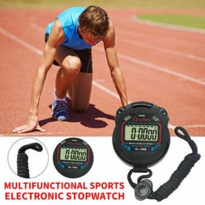 LCD Digital Sports Running Counter Stopwatch Timer Waterproof Alarm Stop Watch