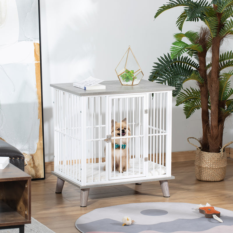 Decorative Dog Crate Pet Cage Kennel w/ Soft Cushion