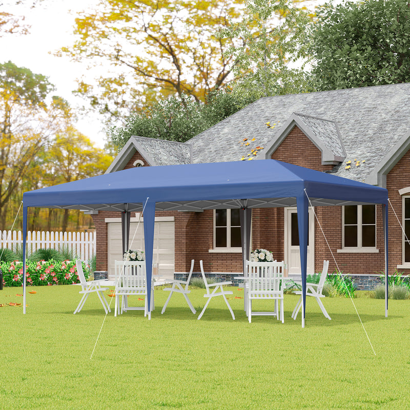19&apos; x 10&apos; Outdoor Gazebo Pop Up Canopy Party Tent with Carrying Bag