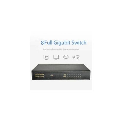 8Port Gigabit Ethernet 10/100/1000Mbps Switch Lan Hub Adapter for Router & Modem