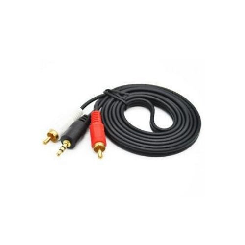 15Ft 3.5MM Male to 2 RCA Male Stereo Audio Converter Cable New